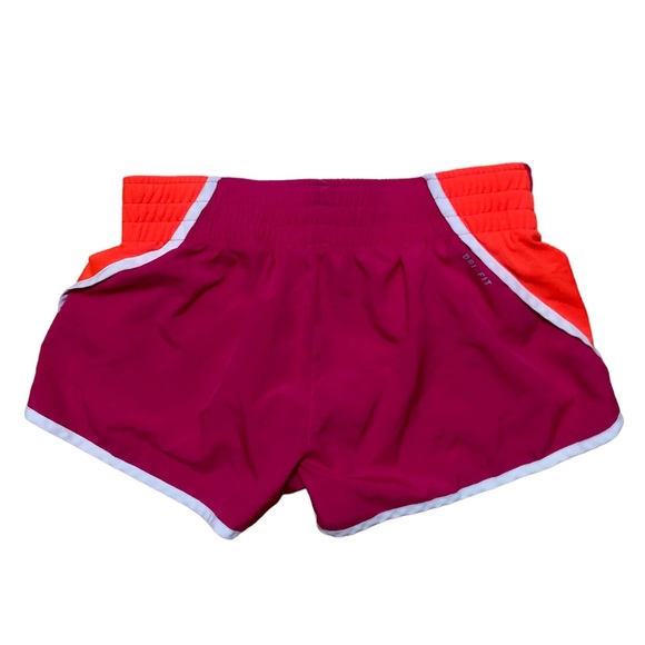 Nike dry fit pink and orange shorts with white pipping, Small - Picture 2 of 6